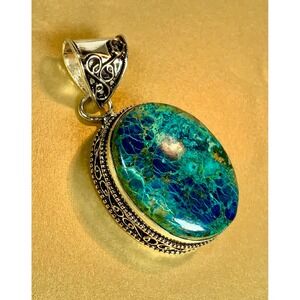 Deep Ocean Chrysocolla Dream Statement Pendant